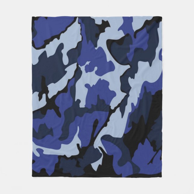 Velo Cobertor de pulgas de camuflagem azul (Frente)
