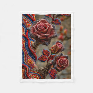 Velo Cobertor de Rosas Florais Boho