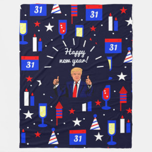 Velo cobertor de trump feliz ano novo