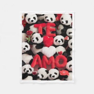 Velo Cobertor de Ursos Panda Te Amo