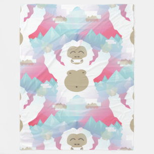Velo cobertor de yeti rosa