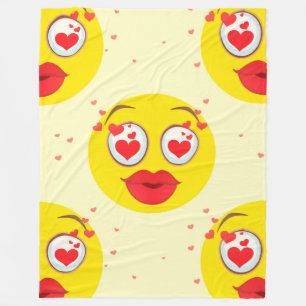 Velo cobertor Emoji de beijo de namorados
