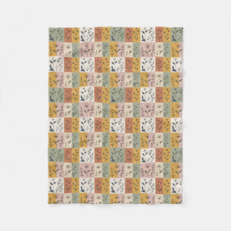 Velo Cobertor Floral de Patchwork Botânico Vintage