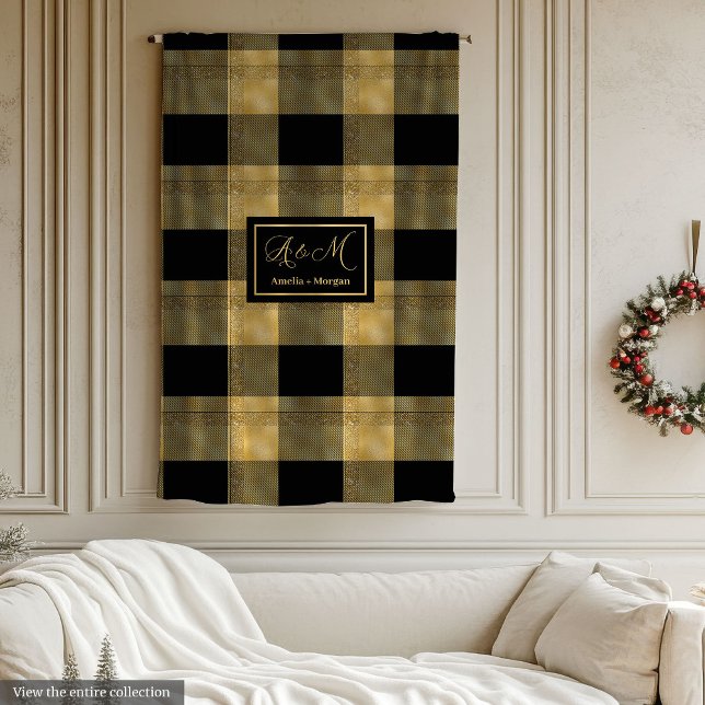 Velo Cobertor Moderno Preto Dourado Lembrança de Format (Modern Blanket Black Gold Graduation Keepsake)