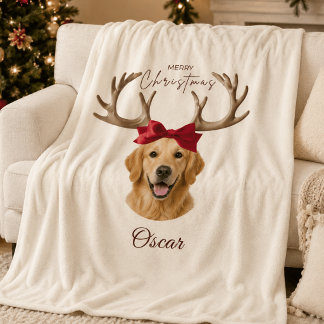 Velo Cobertor Personalizado com Foto de Natal do Animal