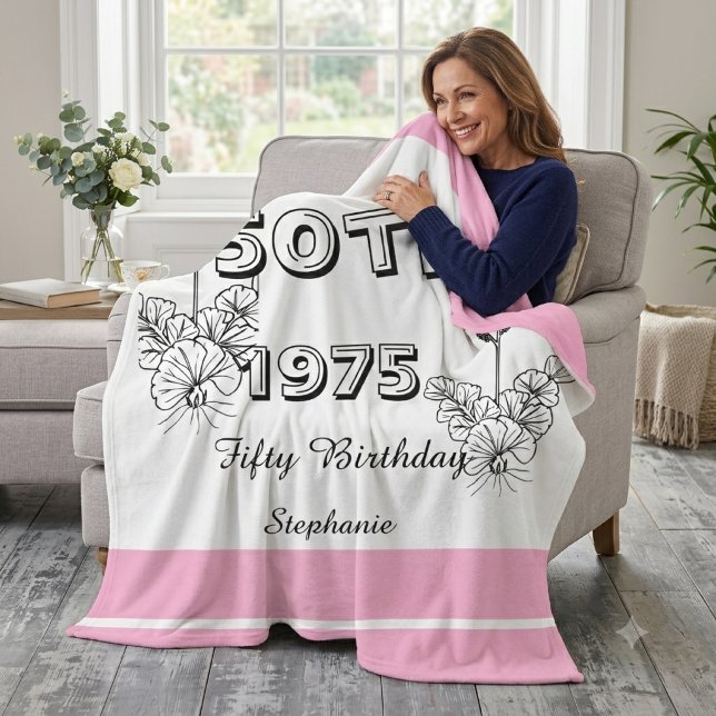 Velo Cobertor personalizado de 50º aniversário para mul (Criador carregado)