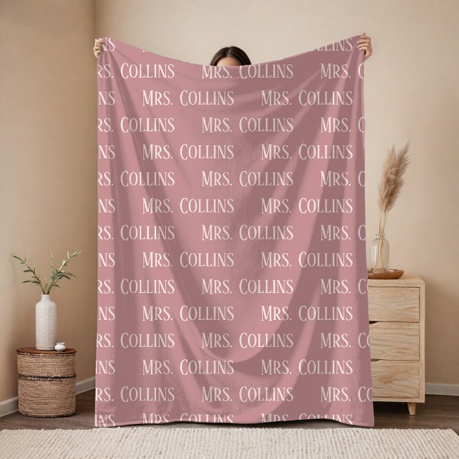 Velo Cobertor Personalizado de Presente para a Noiva no (Custom Mrs and Mr Blanket for Newlyweds, Wedding or Anniversary Gift, Bachelorette Party Gift)