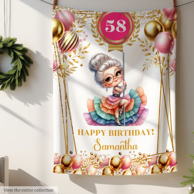Velo Cobertor Personalizado Divertido de Avó Presente d (Custom Funny Grandma Blanket Birthday Gift)