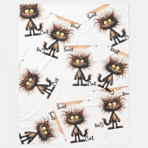 Velo Cobertor Scat Cat Divertido Gato Selvagem de Cabel