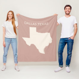 Velo Cobertor Sherpa de Mapa do Estado do Texas para De