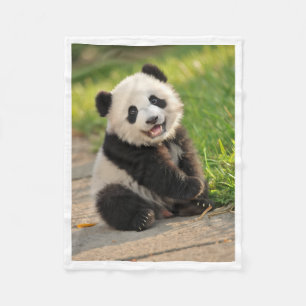 Velo Cobertor Sherpa de Panda Filhote Fofo