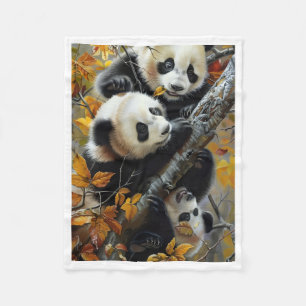 Velo Cobertor Sherpa de Pandas Bebês Fofos