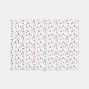 Velo Cobertor Silhueta de Poodle Rosa Pastel Minimalist