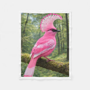Velo Cobertor Vibrante de Pássaro com Crista Rosa
