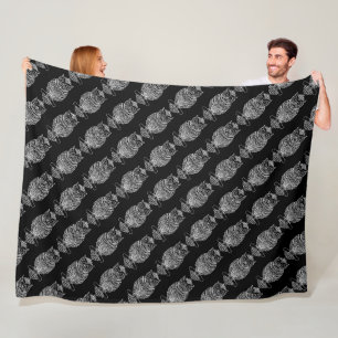 Velo Coruja (preta) - Cobertor de Fleece