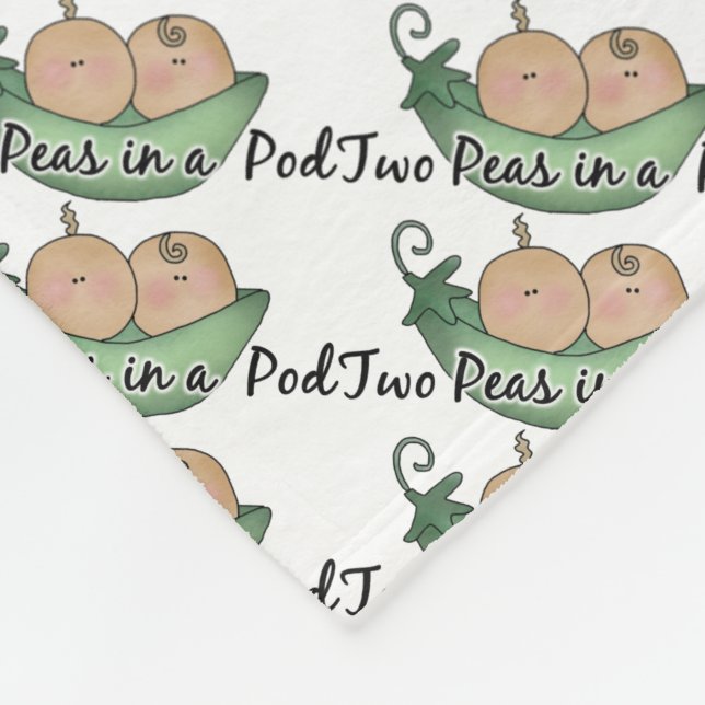 Velo Duas ervilhas num cobertor de bebês gêmeos (Quina)