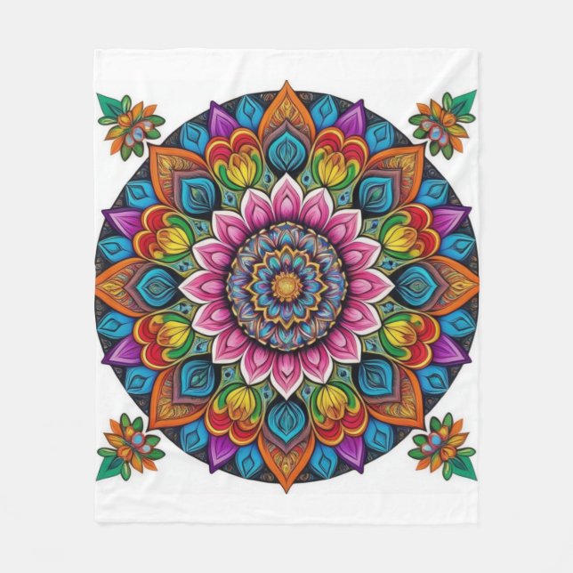 Velo Essência Zen: Cobertor de Meditação Mandala (Frente)