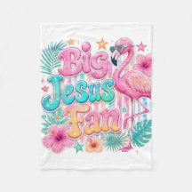 Fã de Jesus com Cobertor de Flamingo