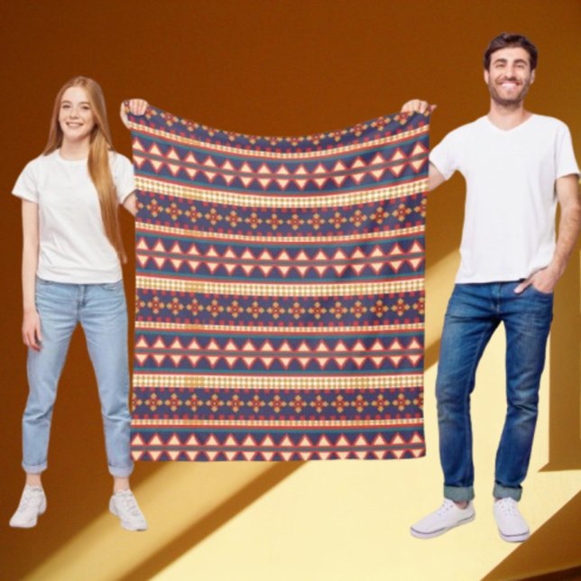 Velo Fios Nômades | Cobertor de Fleece com Padrão Astec (Criador carregado)