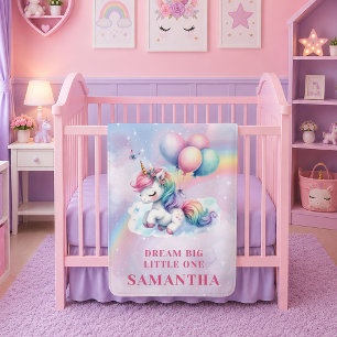 Velo Gif de Cobertor de Bebê de Unicórnio Mágico Pastel