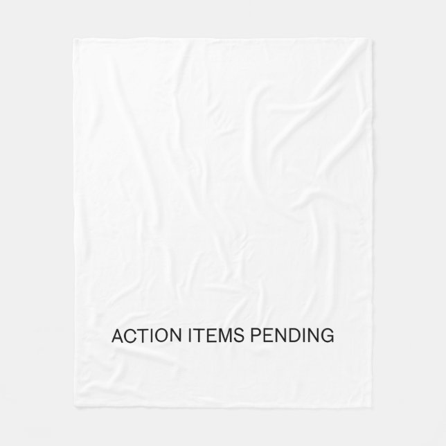 Velo Itens de Ação Pendentes | Cobertor de Fleece Soft  (Frente)