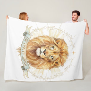 Velo Leão de Judá Cobertor de Fleece Grande - 60x80