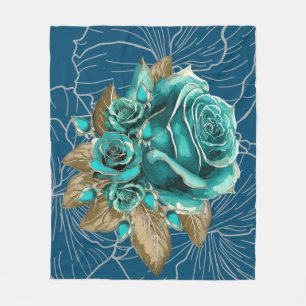 Velo Murmurios de Elegância: Cobertor de Fleece Azul-Pi