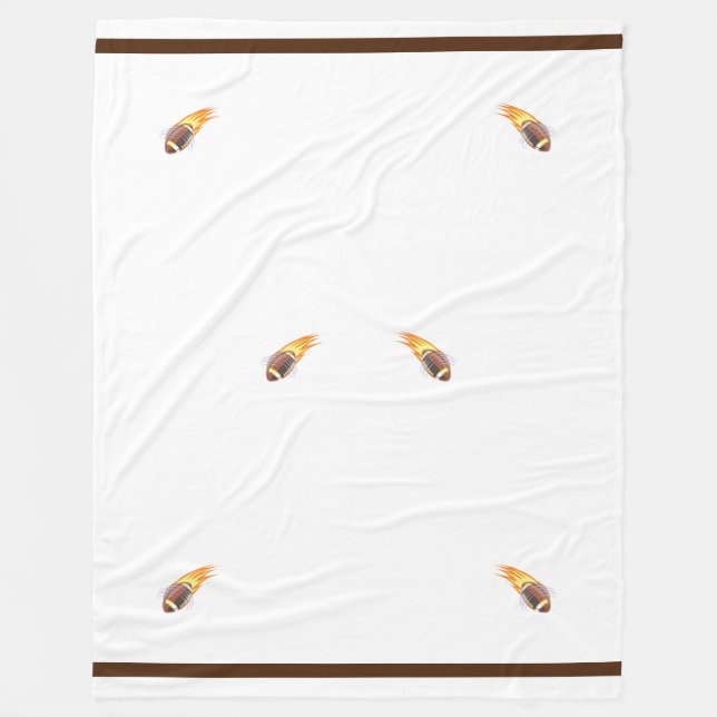 Velo O Futebol Flamejante - Cobertor de Fleece (Frente)