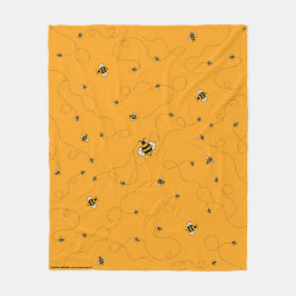 Velo Ocupado como um cobertor de borda amarela de abelh