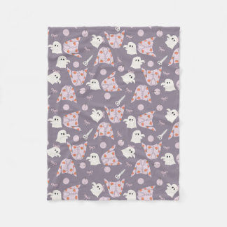 Velo Padrão de Cardigan Fantasma Roxo Fofo Cobertor de