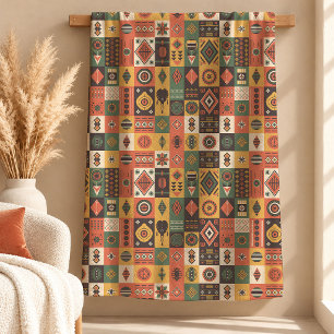 Velo Padrão Dinâmico de Herança Africana Cobertor Decor
