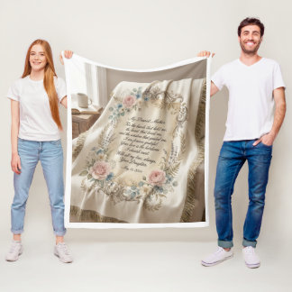 Velo Para Minha Mãe Cobertor Tecido – Floral Carta de C