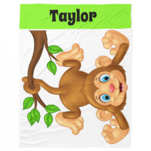 Pequeno Macaco Lg. Cobertor de Lã