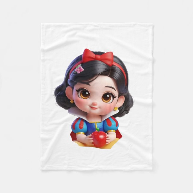 Velo Princesa Chibi Com Cobertor de Maçã (Frente)