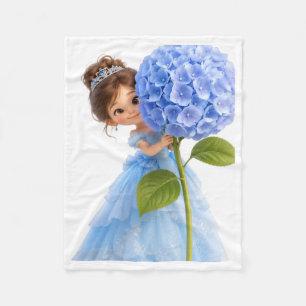 Velo Princesa Com Cobertor de Hortênsia Azul
