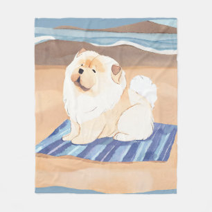 Velo SAND N' SEA Cream Chow Chow cão - cobertor de prai