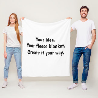 Velo Sua ideia. Seu cobertor de fleece.  Crie-o  