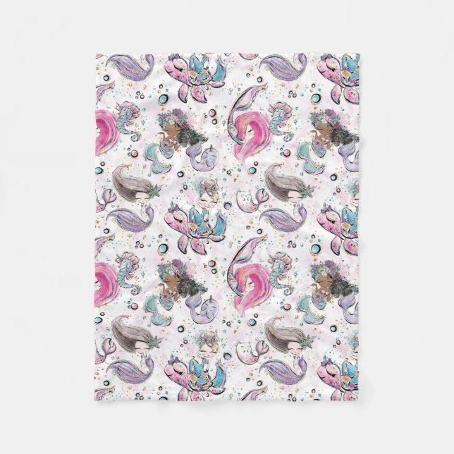 Velo Tema do oceano de cobertor de sereia (Frente)