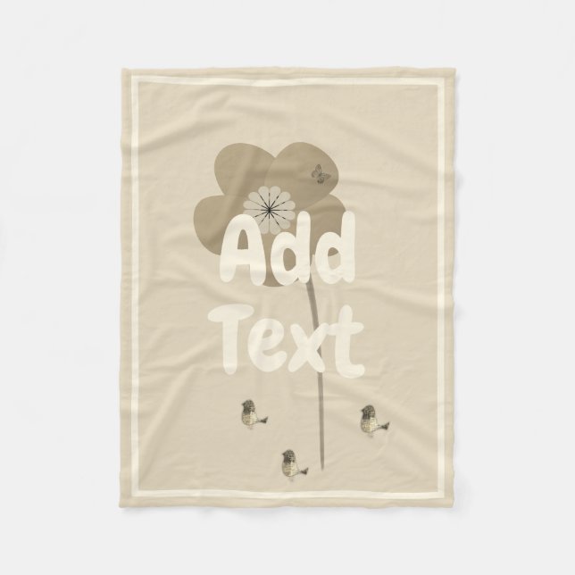 Velo Texto de adição de texto Bonito do cobertor de jar (Frente)