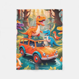 Velo Um Cobertor de Fraldas de Uma Família de Dinossaur