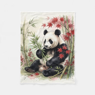 Velo Urso Panda Fofo Com Cobertor de Fleece de Flores S