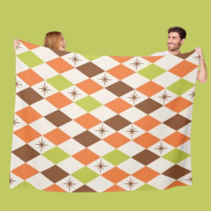 Velo Vibrações de Meados do Século – Cobertor de Fleece