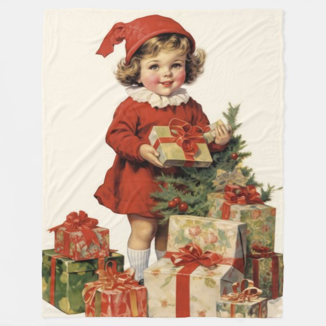 Velo Yule Ama O Anterior cobertor De Natal (Frente)