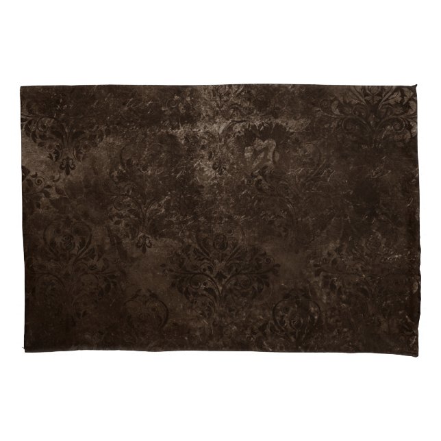 Velvety Bronze Damask | Grunge Barroco Marrom (Frente)