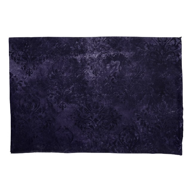 Velvety Midnight Damask | Indigo Purple Grunge (Frente)