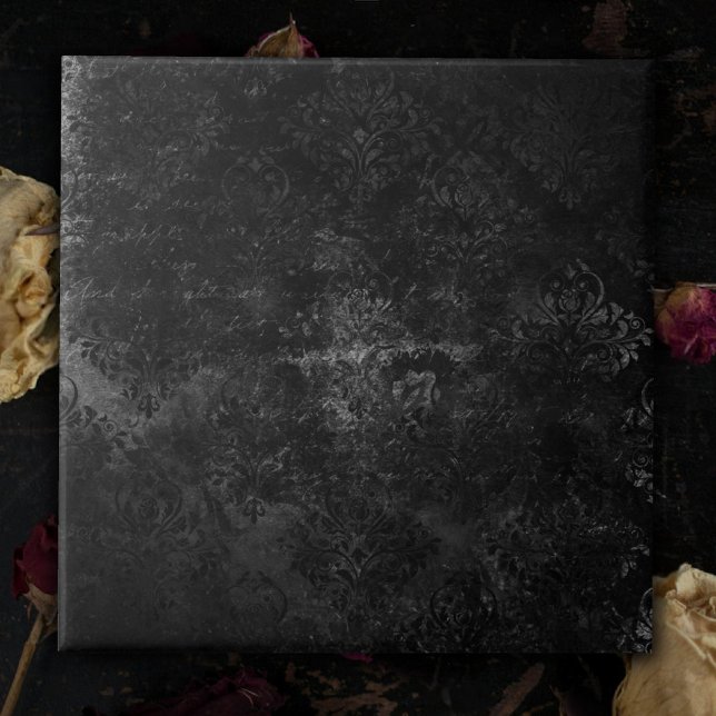 Velvety Onyx Damask | Vampiro Negro Grunge Barroco (Criador carregado)