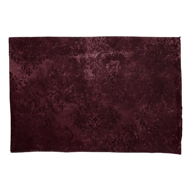 Velvety Wine Damask | Bordeaux Sangria Grunge Glam (Frente)