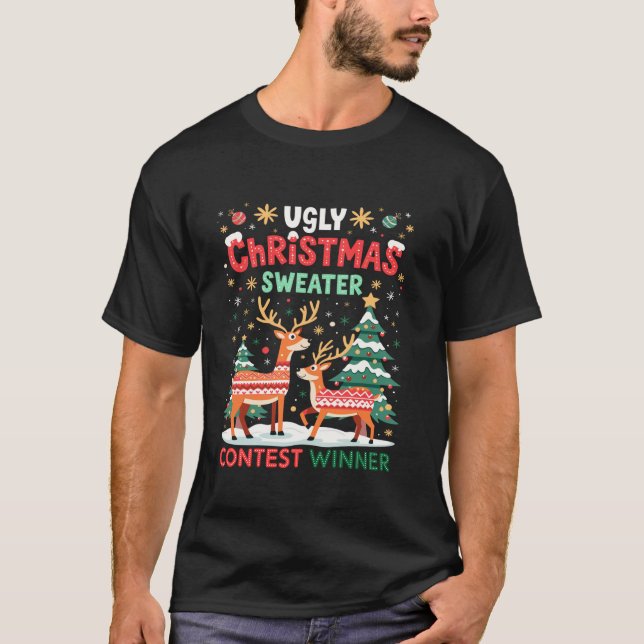Vencedor do Concurso de Suéter de Natal Feio (Frente)