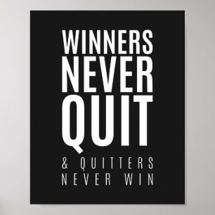Vencedores nunca saem Poster motivacional