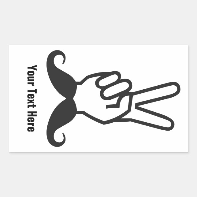 Vencendo adesivos personalizados do bigode (Frente)